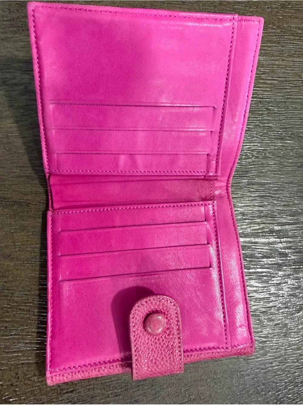 CHANEL vintage Hot Pink Quilted Caviar Leather Wallet
